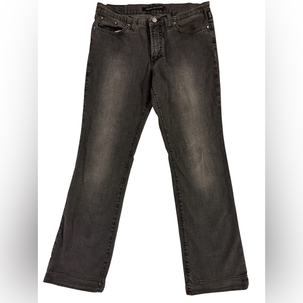 Black Low-Rise Versace Couture Jeans